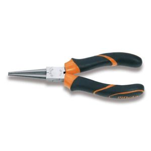 Pince à  becs ronds long striés branches gainées confort bi-matières