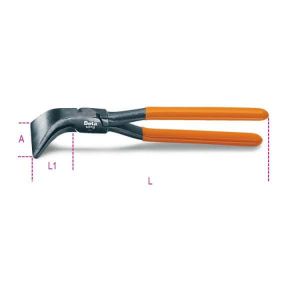 Pince à  becs larges coudés à  45Â° pour tà´lier, branches gainées PVC