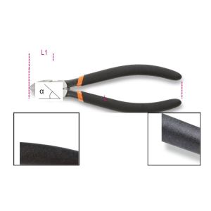 Pince coupante diagonale pour la coupe de matériaux tendres branches gainées avec double couche de PVC antidérapant