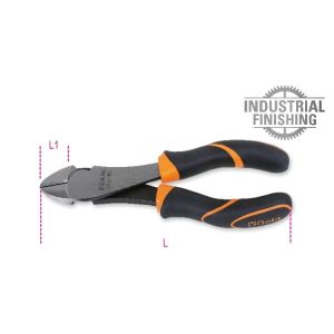 Pince coupante diagonale à  faible effort de coupe, branchées gainées confort bi-matières, finition industrielle