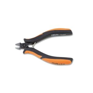 Pince coupante diagonale de précision à  becs arrondis, coupe semi-rase, branches gainées confort bi-matières