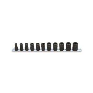 Jeu d'extracteurs d'écrous endommagés avec carrés 3/8" et 1/2"