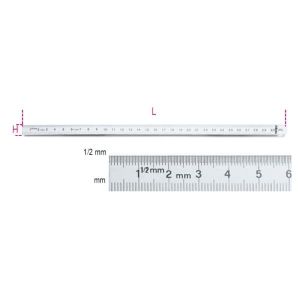 Réglet flexible en acier inoxydable