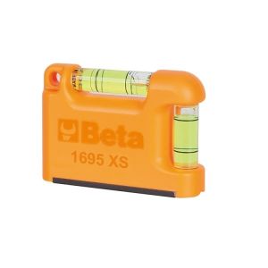 Niveau de poche avec base en "V" magnétique en aluminium profilé 2 fioles incassables précision : 1 mm/m
