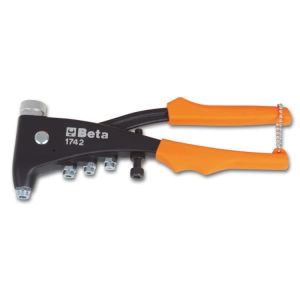 Pince à  riveter pour embouts filetés fournie avec 4 embouts ( 1x M3;M4;M5;M6)