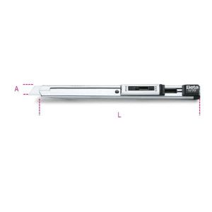 Cutter extra-plat à  lame sécable 9 mm avec 2 lames de rechange