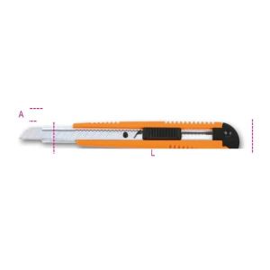 Cutter de 9 mm avec blocage automatique de la lame avec 3 lames de rechange
