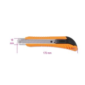 Cutter à  lame sécable 18 mm avec 3 lames