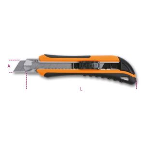 Cutter à  lame sécable 18 mm, avec 6 lames à  rechargement automatique