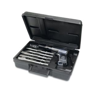Coffret marteau pneumatique avec 5 burins et accessoires
