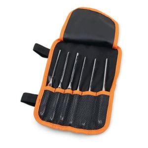 Ensemble de 6 pointeaux dans un trousse enroulable en polyester durable
