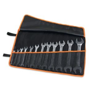 Jeu de 12 clés à  fourches dans un trousseau enroulable en polyester durable