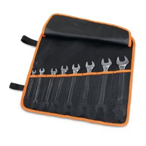 Jeu de 8 clés à  fourches dans un trousseau enroulable en polyester durable