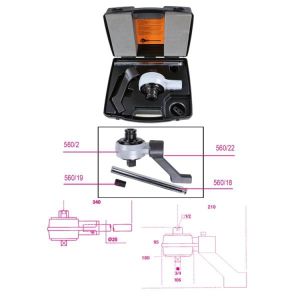 Multiplicateur de couple et accessoires pour serrages à  droite et à  gauche rapport 5:1 en coffre plastique pour un usage intensif