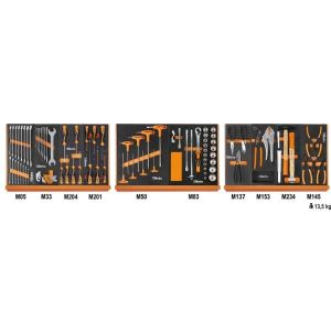 Composition de 91 outils pour la maintenance générale en plateaux mousse compacte
