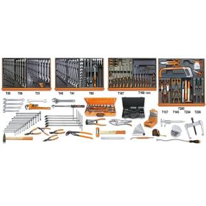 Composition de 261 outils pour la maintenance industrielle en plateaux thermoformés rigides en ABS