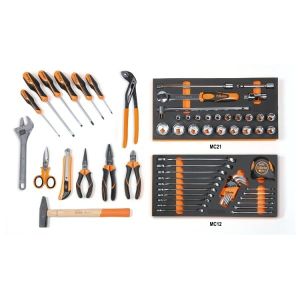 Composition de 64 outils pour la maintenance générale en plateaux mousse compacte