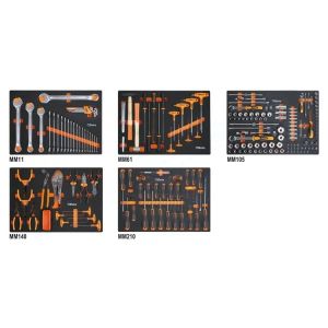Composition de 231 outils pour la maintenance générale en plateaux mousse compacte