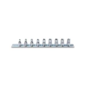 Jeu de 9 douilles Torx femelle 1/4" chromées