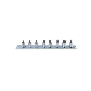 Jeu de douilles pour vis 6 pans creux carré femelle 1/4" chromées