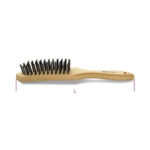 Brosse métallique en fils d'acier à  5 rangées, à˜ fil 0,3 mm