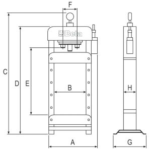 Presse hydraulique 20T avec piston mobile
