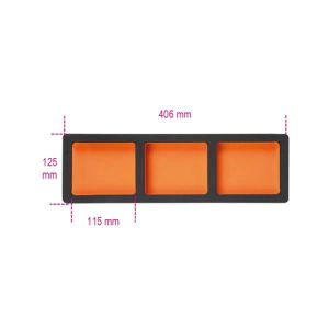 Plateau thermoformé souple pour C38 avec 3 bacs de rangement