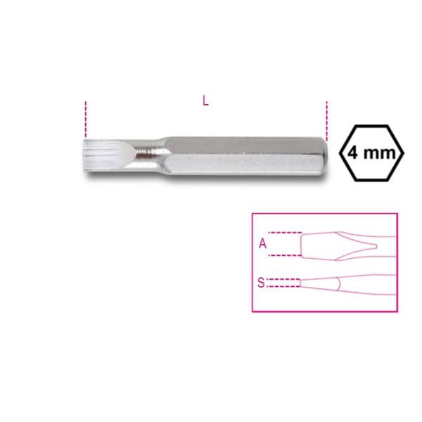 Embout 4 mm pour vis à fente