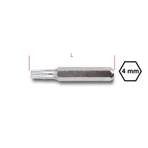 Embout 4 mm pour vis à Tamper Resistant Torx®
