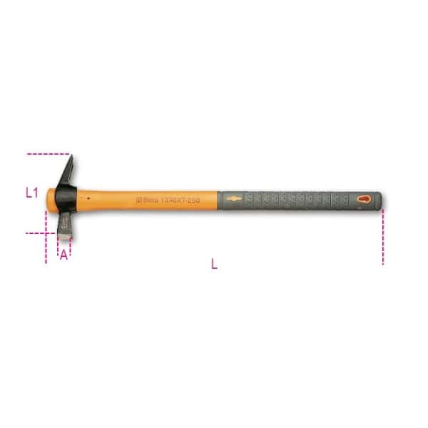 Marteau de charpentier avec porte-clous aimanté, manche en plastique