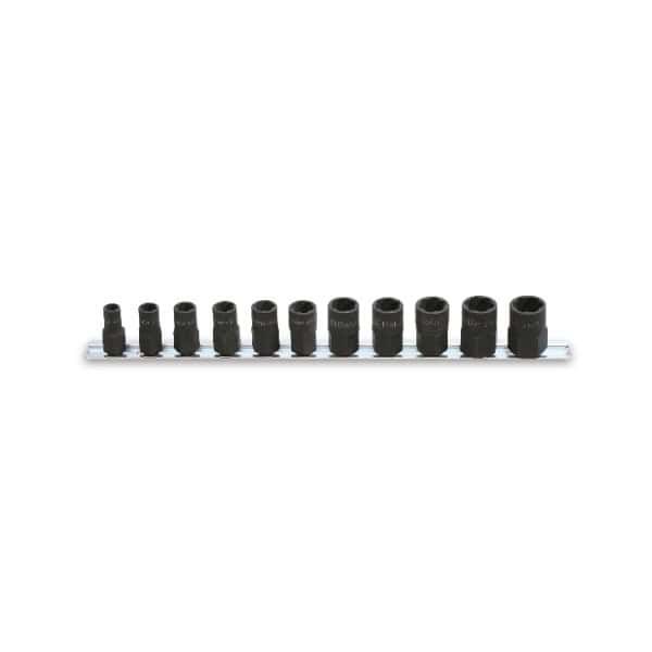 Jeu d’extracteurs d’écrous endommagés avec carrés 3/8″ et 1/2″