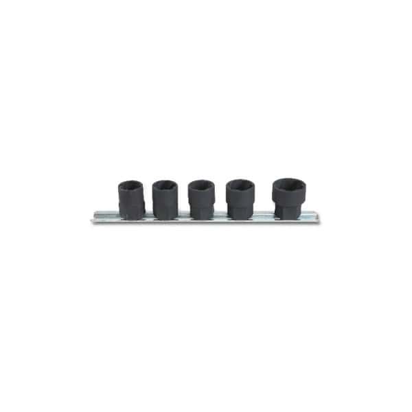 Jeu d’extracteurs d’écrous endommagés avec carrés 3/8″ et 1/2″