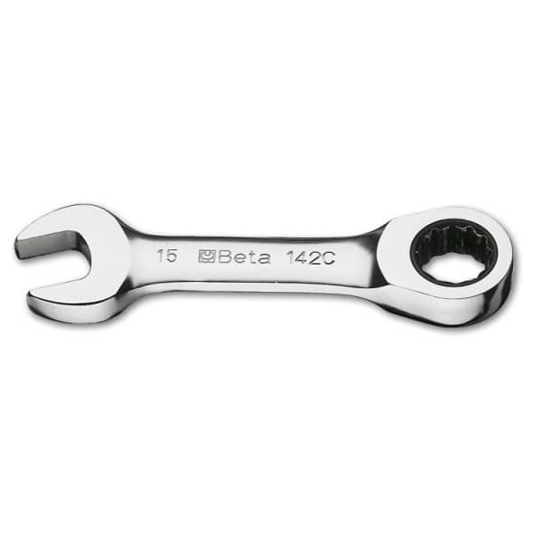 Clé mixte à cliquet – série courte droite