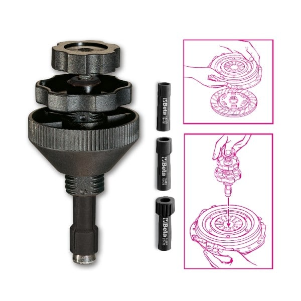 Centreur universel d’embrayage avec 3 cà´nes extensibles