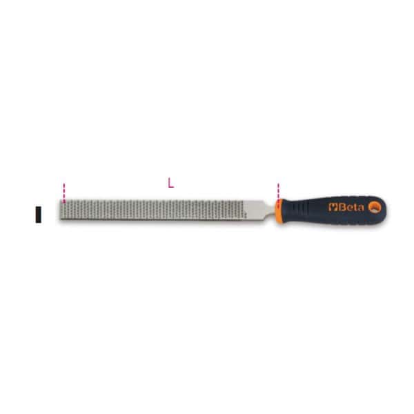 Râpe lime plate manche en matériau plastique