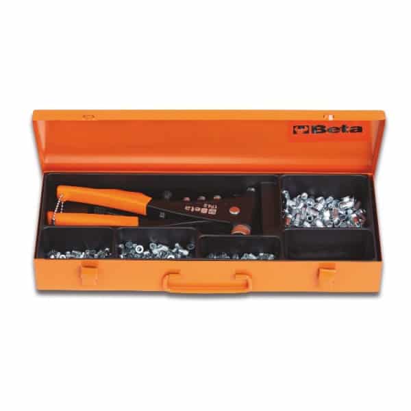 Pince à riveter 1742 avec composition de 400 embouts filetés en acier