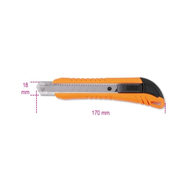 Cutter à lame sécable 18 mm avec 3 lames