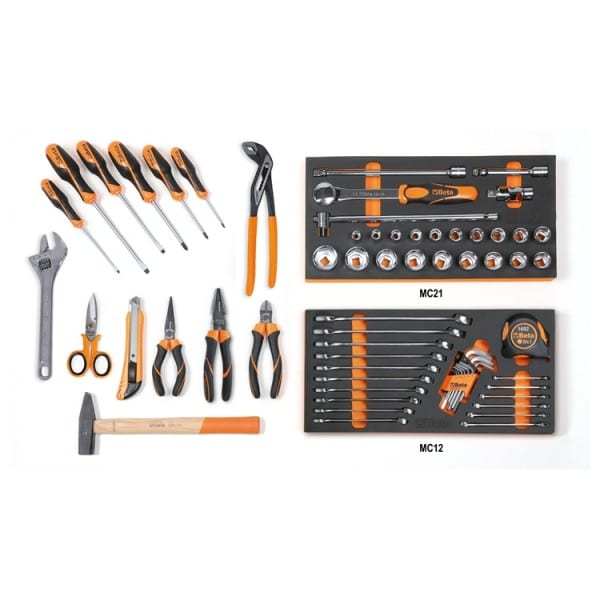 Composition de 64 outils pour la maintenance générale en plateaux mousse compacte