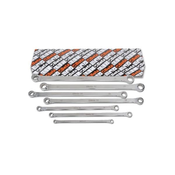 Jeu de 7 clés polygonales doubles droites, modèle extra-long