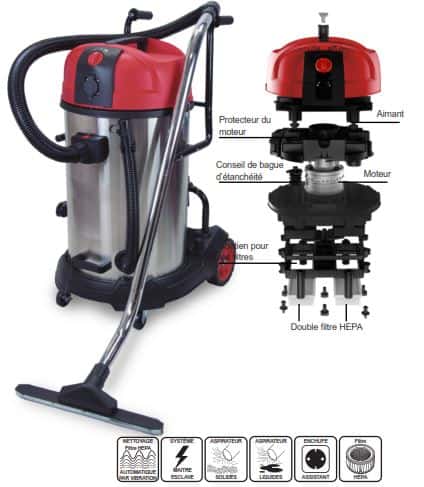 Aspirateur 60 l eau et poussières