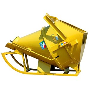 Benne à béton couchée
