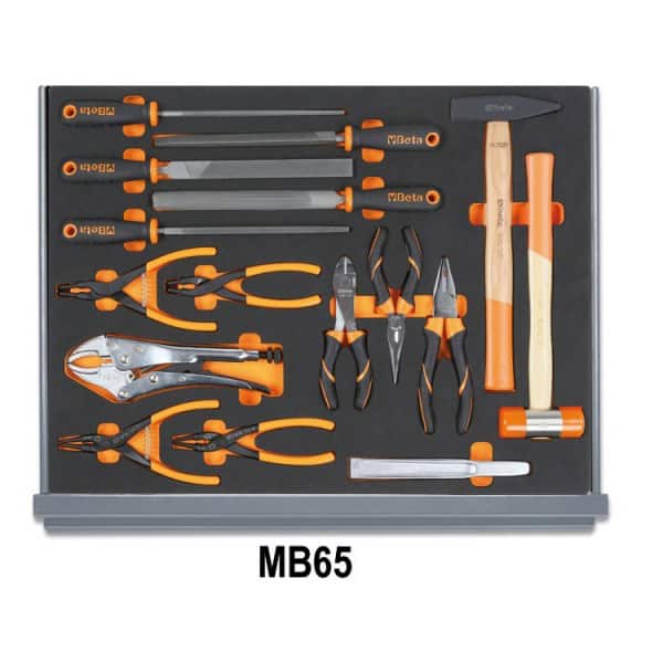 Composition de 96 outils pour la microtechnique en plateaux mousse compacte