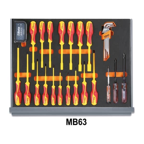 Composition de 96 outils pour la microtechnique en plateaux mousse compacte