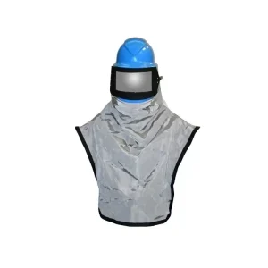Casque de sablage complet-blue