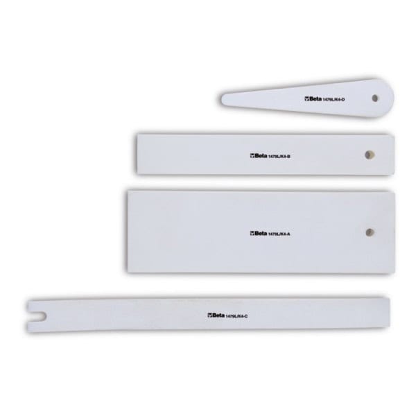 Kit de 4 spatules pour le démontage du tableaux de bord et des pièces délicates