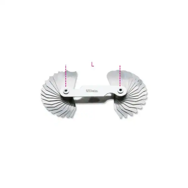 Jauges à rayons avec lames concaves et convexes en acier