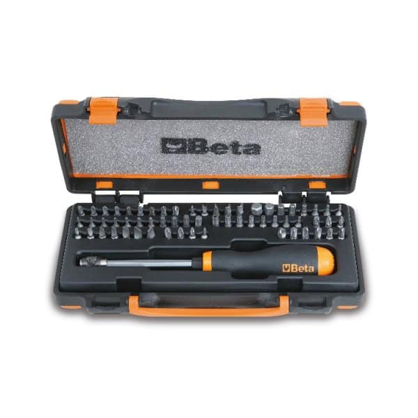 Coffret de 61 embouts pour visseuses avec 1 porte-embouts à bague de déverrouillage rapide