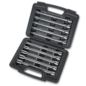 Jeu de 10 douilles pour écrous à  empreinte Torx®, série longue, en coffret plastique
