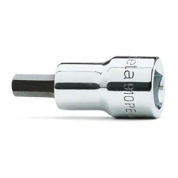 Douille tournevis pour vis 6 pans creux, carré femelle 3/8″, chromée – embouts brunis