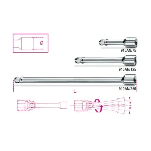 Rallonge angulaire carrés mâle et femelle 3/8"